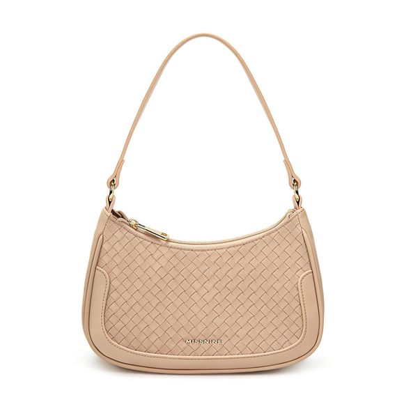 Mіѕѕnіnе Handbags - Woven Shoulder Bag, Vegan Leather Crescent Purse Small Clutch Hobo <3